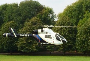 The air ambulance taking off from Hove Park. Picture by PC John Winter