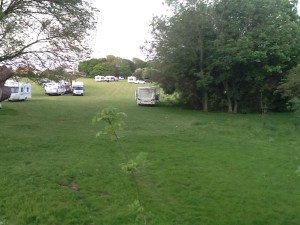 The travellers camp in Woodingdean yesterday, Picture by Ch Insp Nev Kemp/Sussex Police