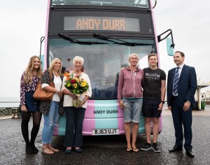 The Durr family with the Brighton Beach Bus. Picture by jimpix.com