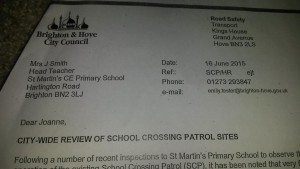 St Martin's School letter address block and title