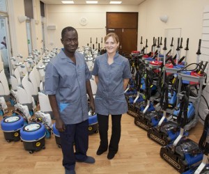 BSUH housekeepers Cherif Diakhate and Kay Ford