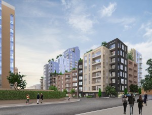 An artist's impression of the proposed Hove Gardens scheme from Ethel Street