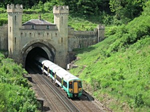 Southern train Clayton Tunnel - pic by Jim Lock on Flickr