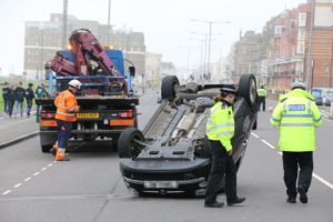 Kingsway car flip