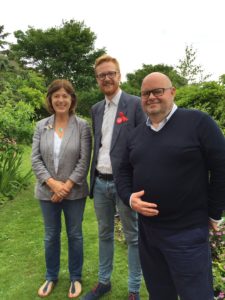 Lloyd Russell-Moyle, centre, with East Brighton Ward councillors Gill Mitchell and Warren Morgan