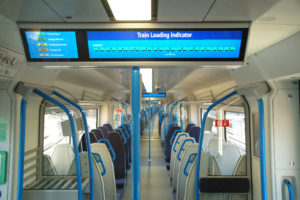 Smart signs - space on train shown