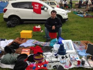 Andrea Mari held a car boot sale to raise money for VSO