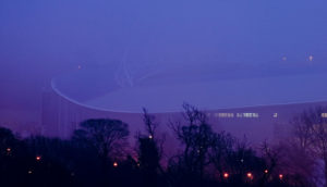 Amex Stadium in the mist by Dominic Alves