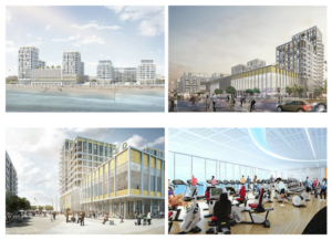 An artist's impression of Crest Nicholson's initial designs for the King Alfred site in Hove