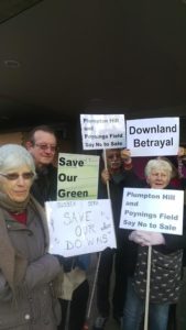 Protesters outside Hove Town Hall - Picture by Brenda Pollack